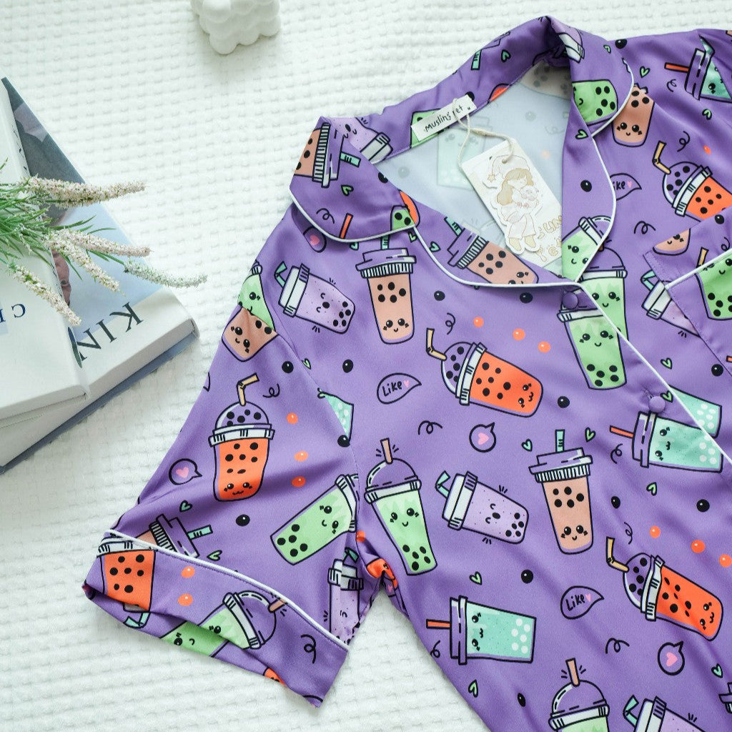 ชุดนอน Muslin Pajamas Collection Muslin Pet รุ่น Bubble Tea ( N3061 T3061 N3062 T3062)