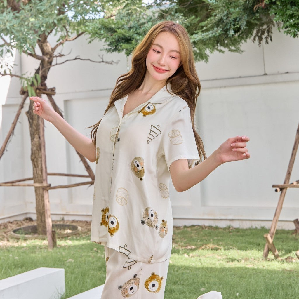 ชุดนอน Muslin Pajamas Organic bamboo (A1007 B1007 E1007)