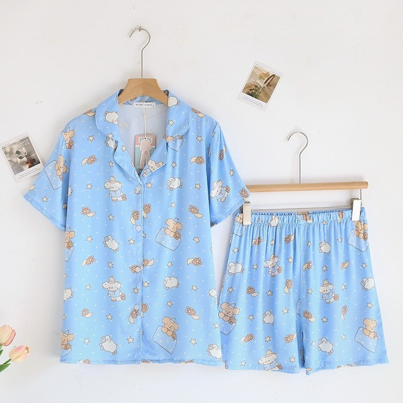 ชุดนอน Muslin Pajamas Organic bamboo รุ่น Blue Rabbit kook (A1022 B1022 E1022)| ชุดนอนผู้หญิง