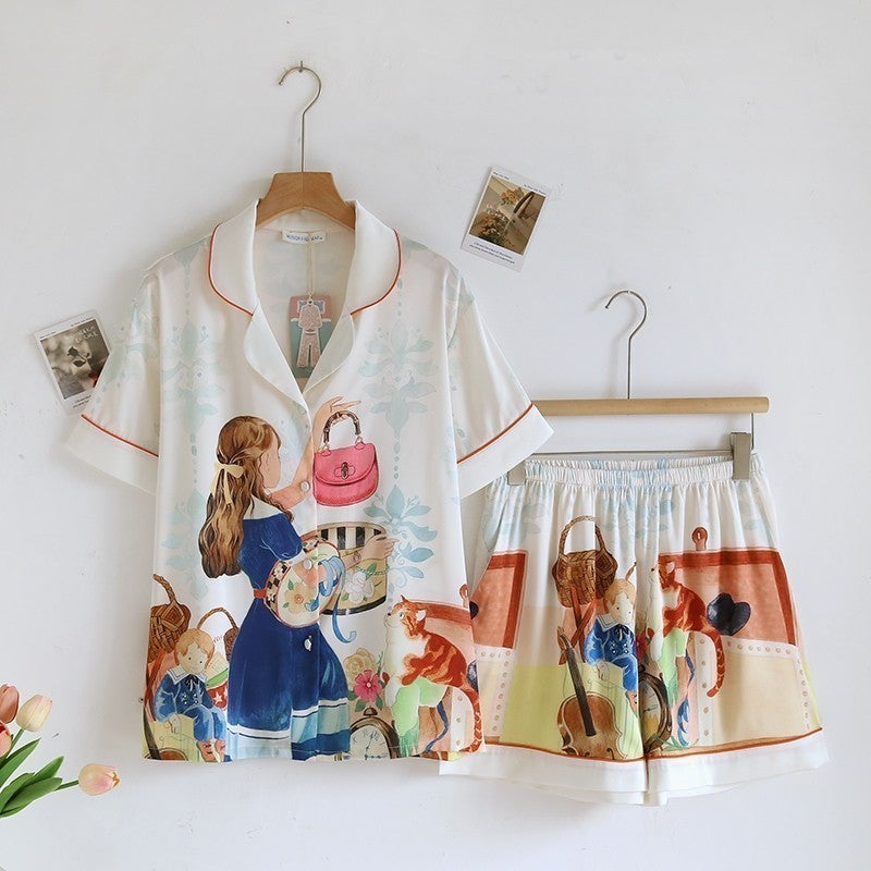 "ชุดนอน Muslin Pajamas Silk Satin (N2096 T2096 K2096)