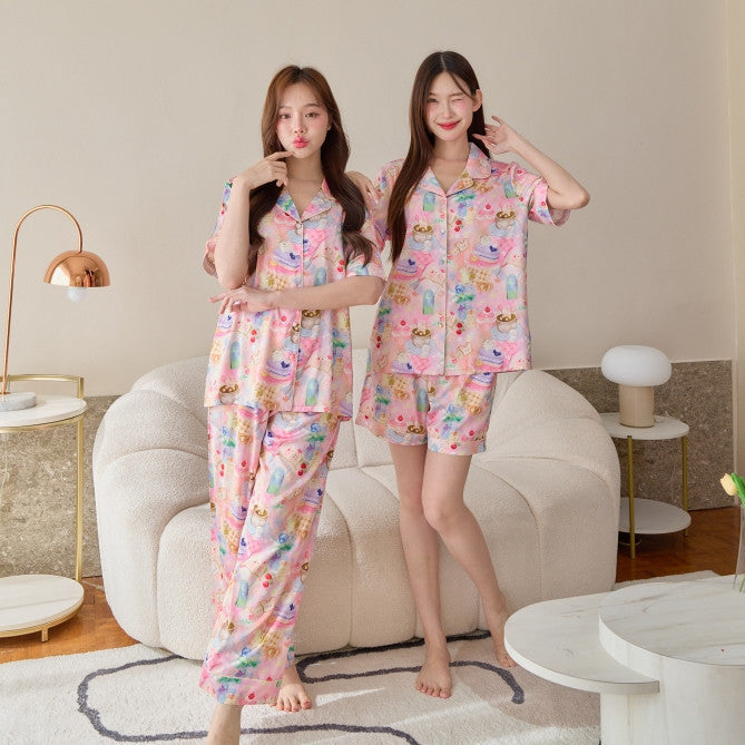 ชุดนอน Muslin Pajamas Silk Satin (N5035 T5035)