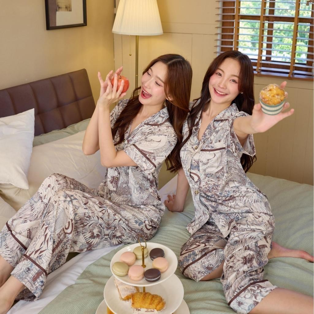 ชุดนอน Muslin Pajamas Silk Satin ( รุ่น Artnimal N3042 T3042 P3042 L3042 )
