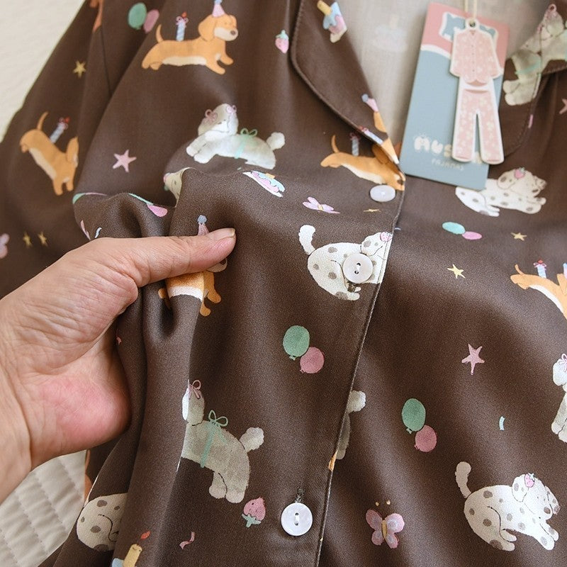 ชุดนอน Muslin Pajamas Organic bamboo รุ่น (A1019 B1019 E1019) | ชุดนอนผู้หญิง