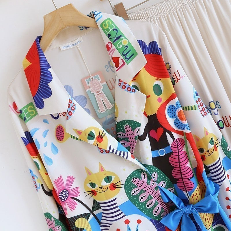 ชุดนอน Muslin Pajamas Silk Satin (T5068 P5067 P5068)