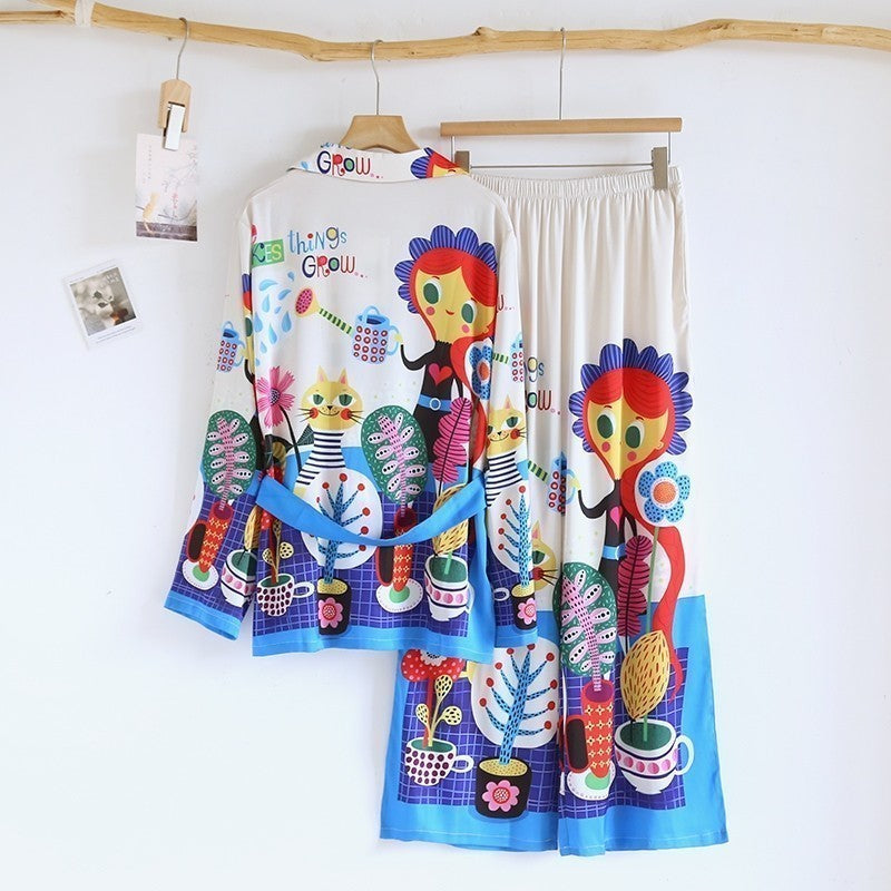 ชุดนอน Muslin Pajamas Silk Satin (T5068 P5067 P5068)