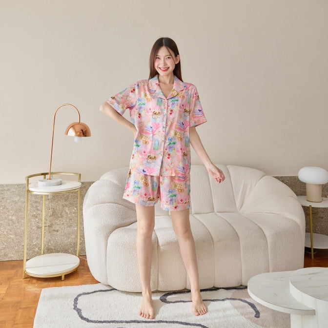 ชุดนอน Muslin Pajamas Silk Satin (N5035 T5035)