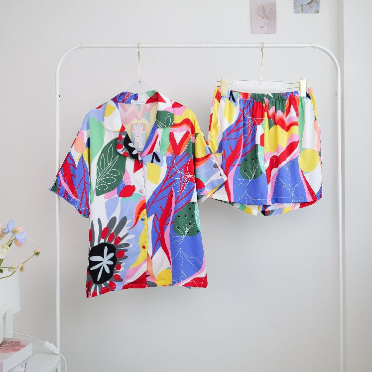 ชุดนอน Muslin Pajamas Silk Satin รุ่น Summer Tropic (N3087 L3087 T3087 P3087)