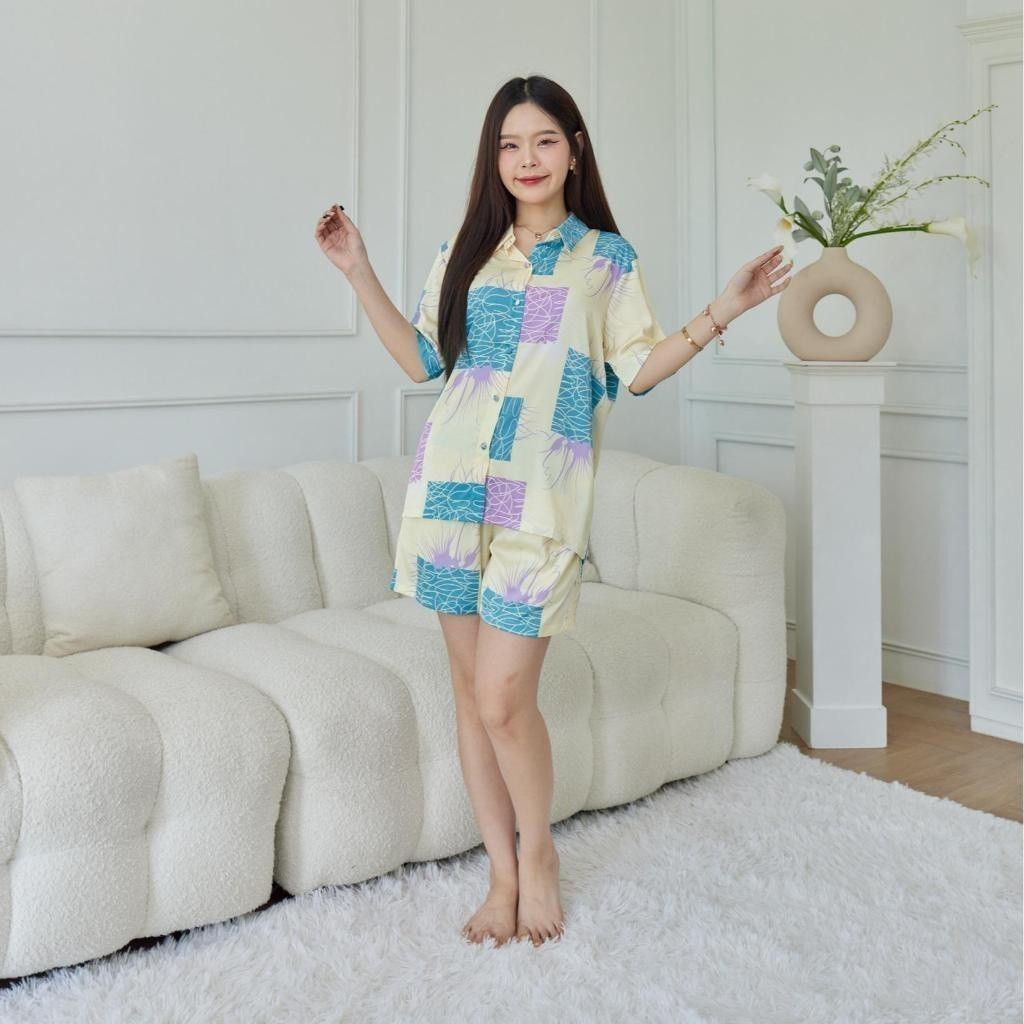 ชุดนอน Muslin Pajamas Silk Satin( รุ่น N3031 T3031 )