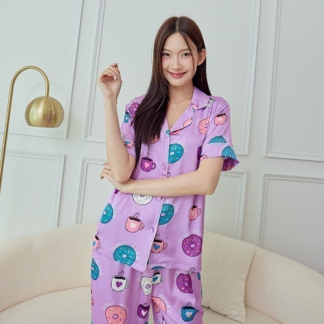 ชุดนอน Muslin Pajamas Silk Satin( รุ่น N3021 T3021 L3021 )