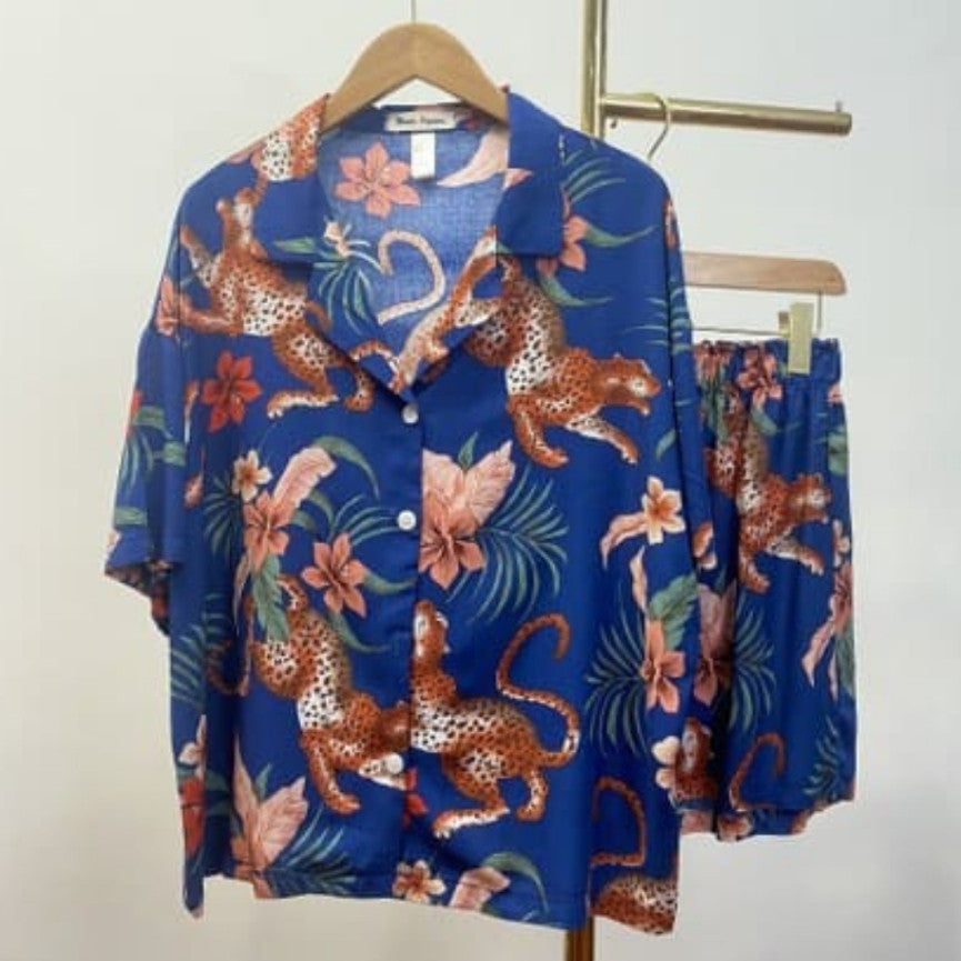 ชุดนอน Muslin Pajamas Organic bamboo รุ่น ดอกกุหลาบแดง กล้วยไม้ (G363 A363)|ชุดนอชุดเที่ยว,ชุดนอนผู้หญิง