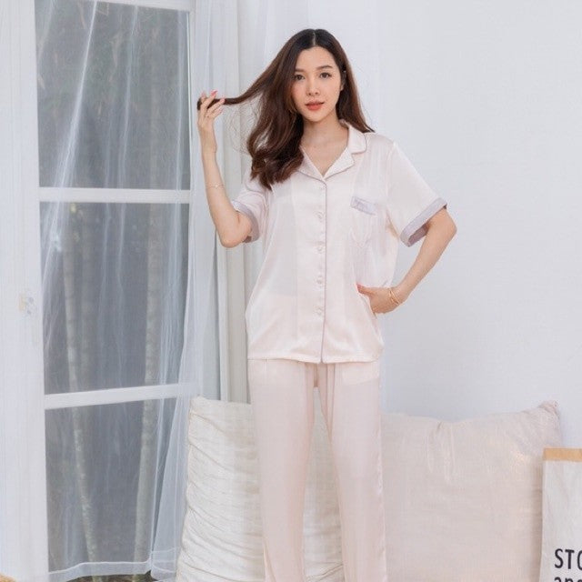 ชุดนอน Muslin Pajamas Organic bamboo ( T181 )
