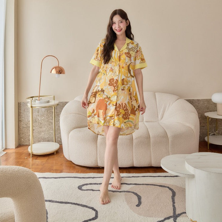 ชุดนอน Muslin Pajamas Silk Satin (W2063 V2063 K2063)
