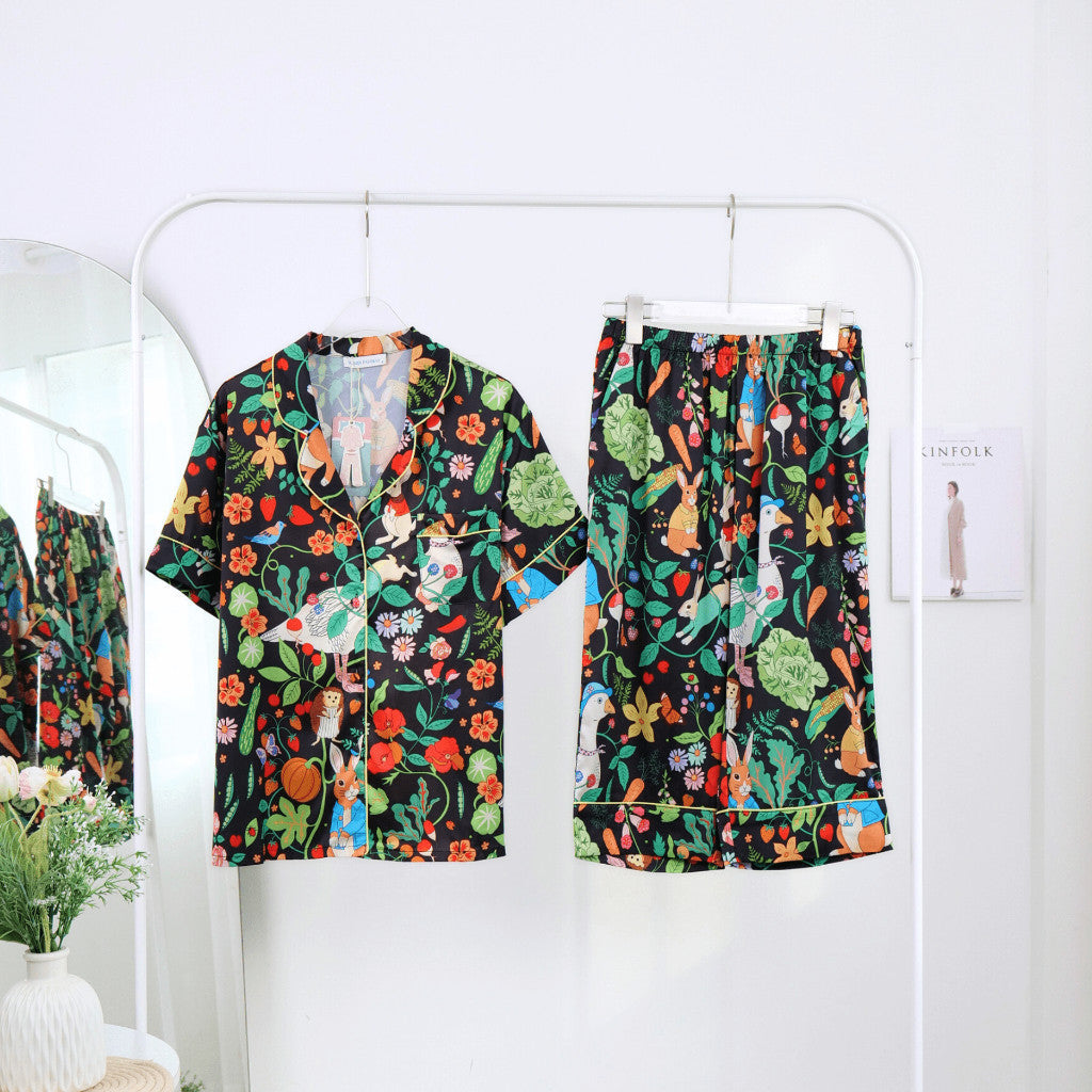 ชุดนอน Muslin Pajamas Silk Satin (W2084 V2084 L2084)