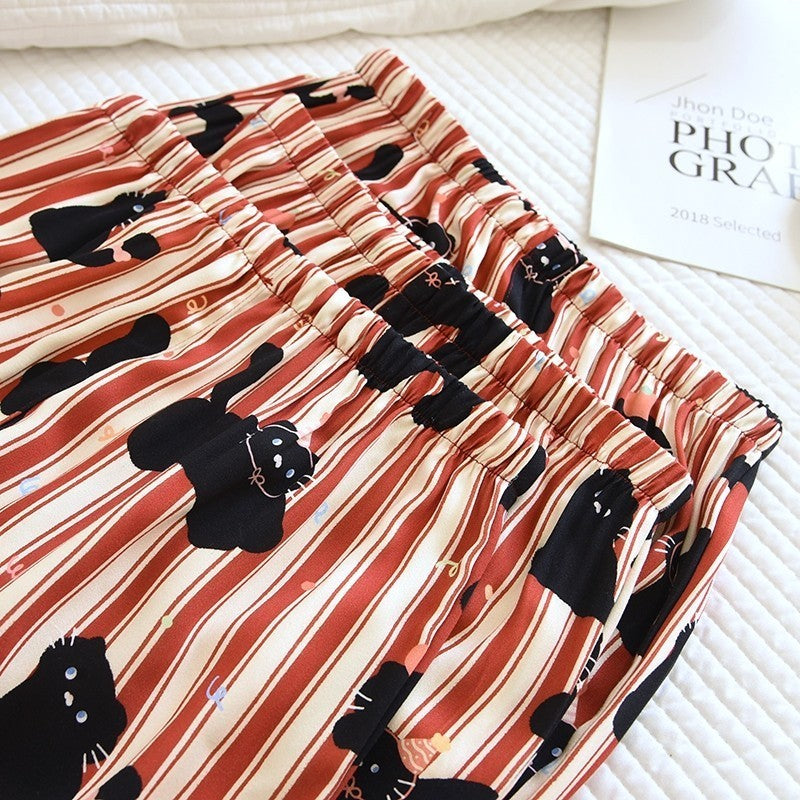ชุดนอน Muslin Pajamas Organic bamboo รุ่น Black Cat (A1018 B1018 E1018)|ชุดนอนผู้หญิง