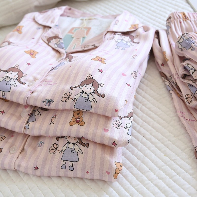 ชุดนอน Muslin Pajamas Organic bamboo รุ่น Lallaby Dolls(A1029 B1029 E1029)|ชุดนอนมีบรา,ชุดนอนผู้หญิง