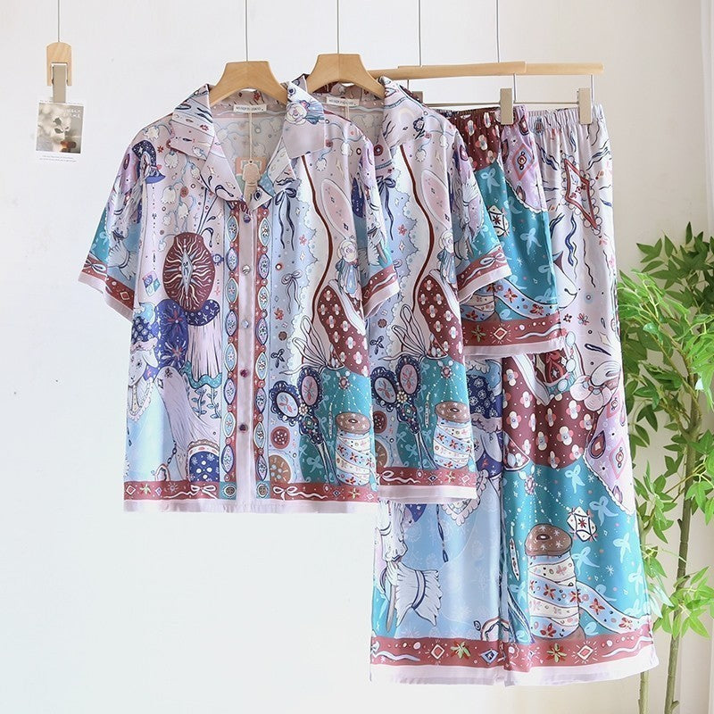 ชุดนอน Muslin Pajamas Silk Satin Dreamland Tales (N5075 T5075)