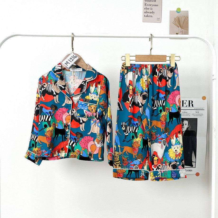 ชุดนอน Muslin Pajamas Silk Satin (M1216)