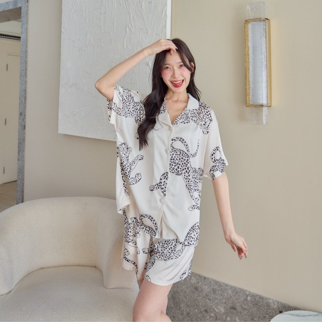 ชุดนอน Muslin Pajamas Collection Muslin Pet ( รุ่น Snow Leopard N3052 T3052 P3052)