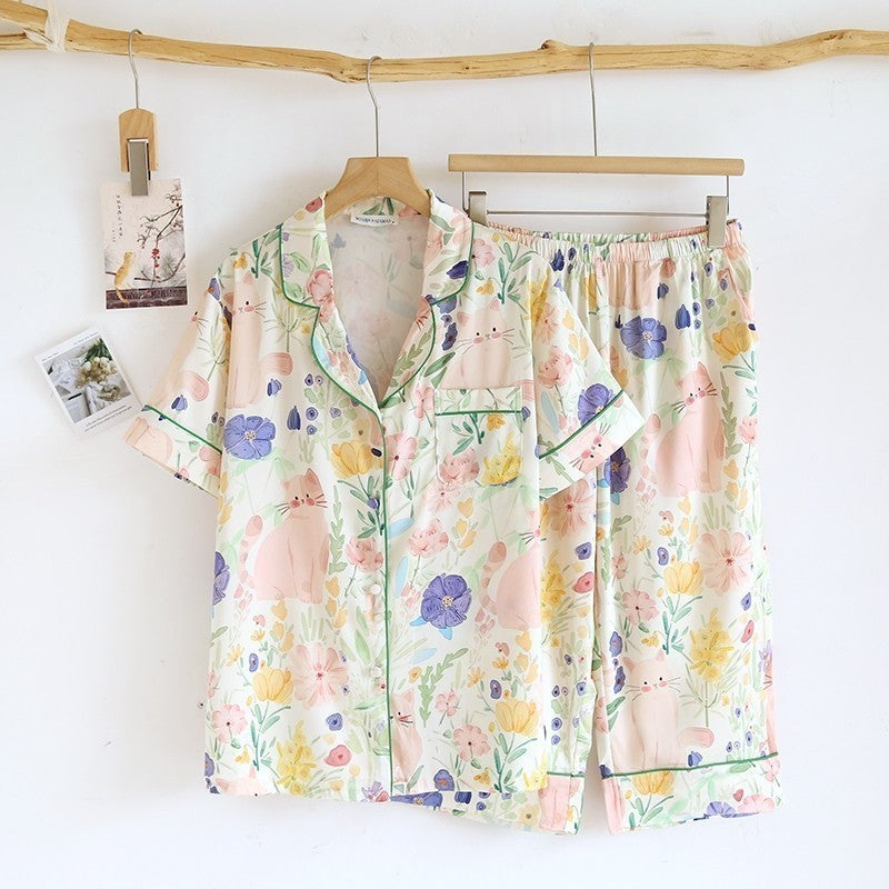 ชุดนอน Muslin Pajamas Silk Satin ( N2057 L2057 T2057 )