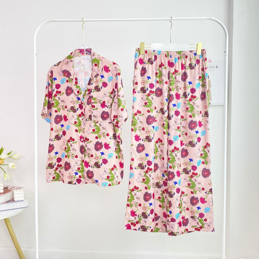 ชุดนอน Muslin Pajamas Silk Satin รุ่น Forest Fora (K3089 T3089 L3089)