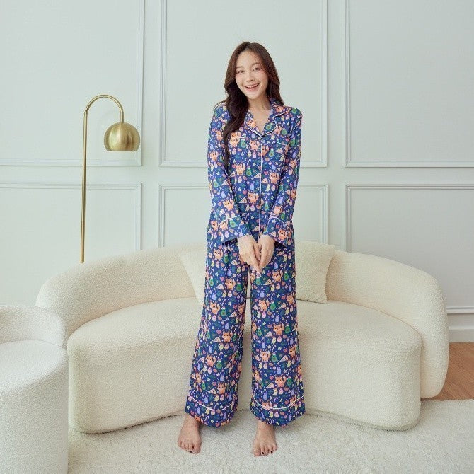 ชุดนอน Muslin Pajamas Silk Satin( รุ่น T3019 P3019 )
