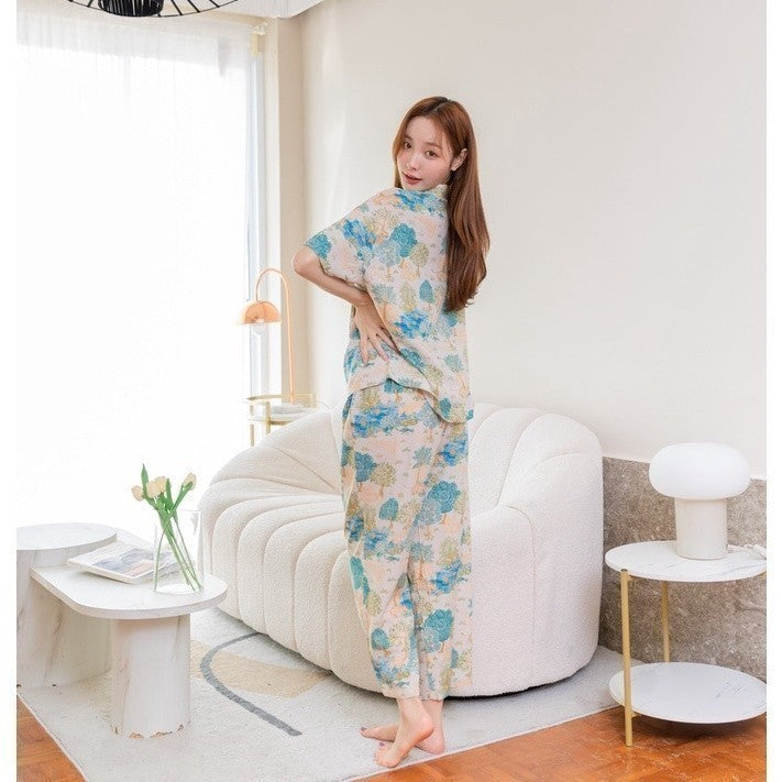 ชุดนอน Muslin Pajamas Organic bamboo รุ่น พื้นขาว รวมสัตว์ (G338 G343)|ชุดนอนผู้หญิง