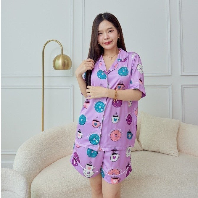 ชุดนอน Muslin Pajamas Silk Satin( รุ่น N3021 T3021 L3021 )