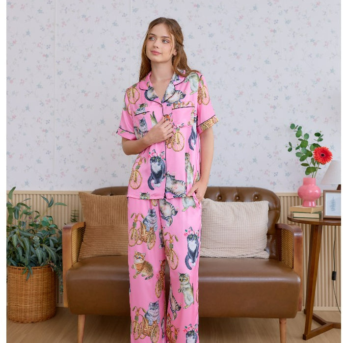 ชุดนอน Muslin Pajamas Collection Muslin Pet รุ่น Whisker Wheels (N5132 T5132 M5132) | ชุดแม่ลูก