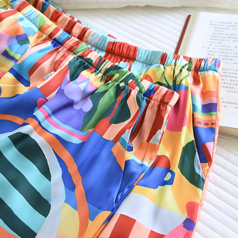 ชุดนอน Muslin Pajamas Silk Satin รุ่น Morning Mood in Studio (N5151 T5151) | ชุดนอนผู้หญิง