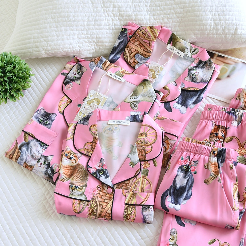 ชุดนอน Muslin Pajamas Collection Muslin Pet รุ่น Whisker Wheels (N5132 T5132 M5132) | ชุดแม่ลูก