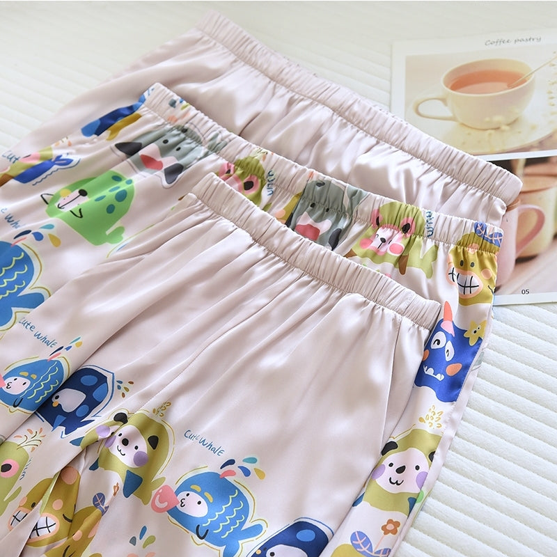 ชุดนอน Muslin Pajamas Silk Satin รุ่น (N5128 T5128 M5128) | ชุดนอนแม่ลูก,ชุดนอนผู้หญิง
