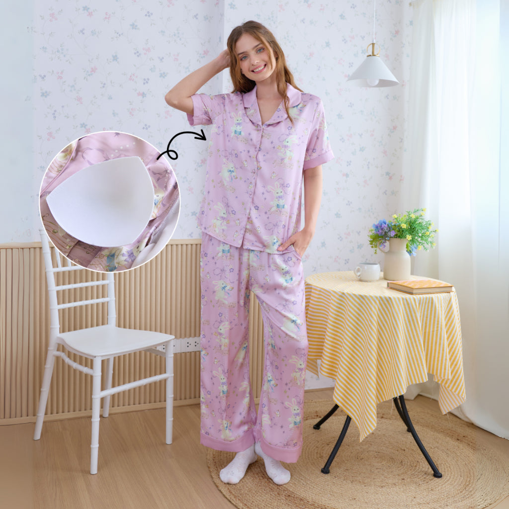 ชุดนอน Muslin Pajamas Silk Satin รุ่น Symphony of Dreams (N5140 T5140 M5140)ชุดนอนแม่ลูก,ชุดนอนมีบรา