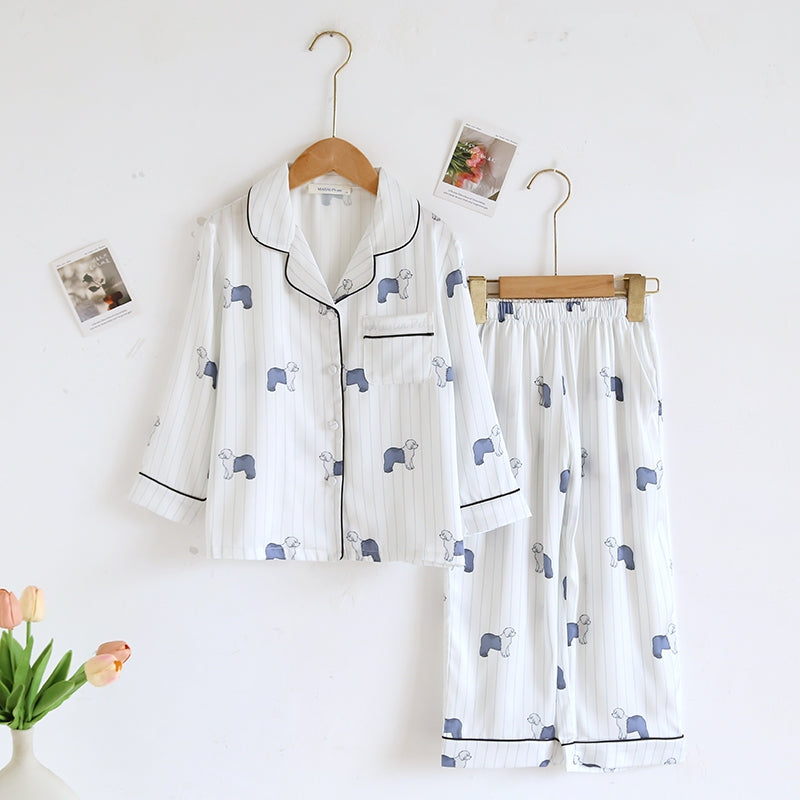 ชุดนอน Muslin Pajamas Muslin Pet รุ่น Puppy Muslin(5124 5125 5126)ชุดนอนผู้หญิง ชุดนอนเด็ก ชุดแม่ลูก