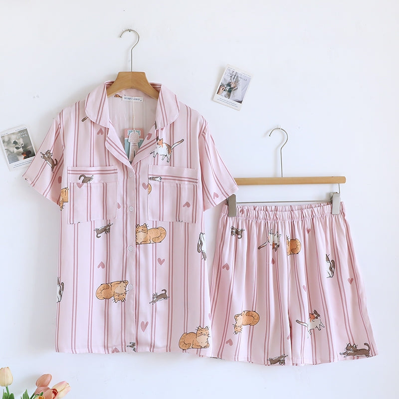 ชุดนอน Muslin Pajamas Organic bamboo รุ่น (A1046 B1046 E1046) | ชุดนอนผู้หญิง
