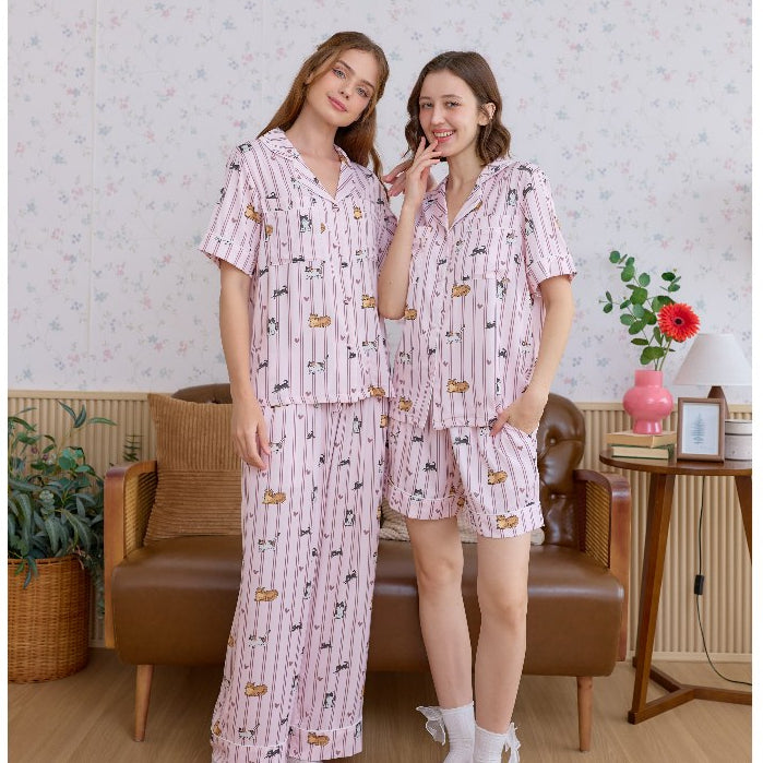 ชุดนอน Muslin Pajamas Collection Muslin Pet รุ่น Purrfect Dream (N3262 T3262) | ชุดนอนผู้หญิง