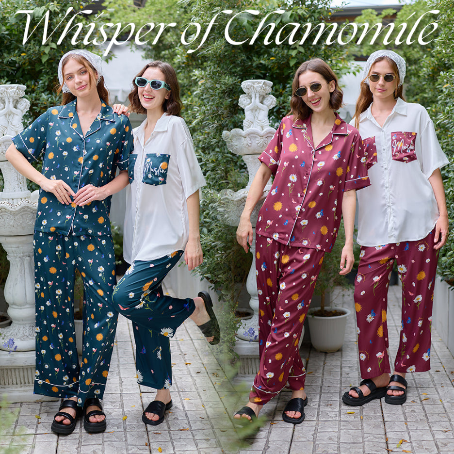 ชุดนอน Muslin Pajamas Muslin Pet รุ่น Chamomile (T3257 T3258 T3264 T3265) | ชุดนอนชุดเที่ยว