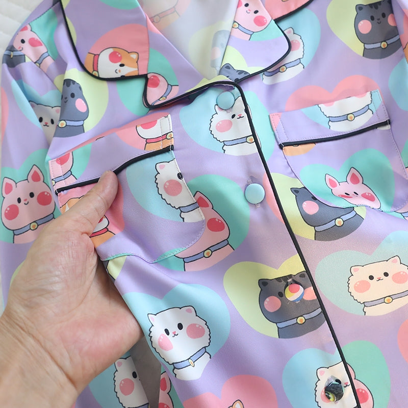 ชุดนอน Muslin Pajamas Collection Muslin Pet รุ่น Neko & Friends (N5131 T5131 M5131) |ชุดนอนแม่ลูก