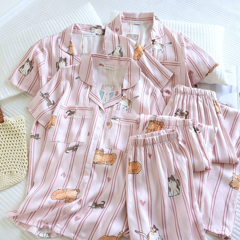 ชุดนอน Muslin Pajamas Organic bamboo รุ่น (A1046 B1046 E1046) | ชุดนอนผู้หญิง