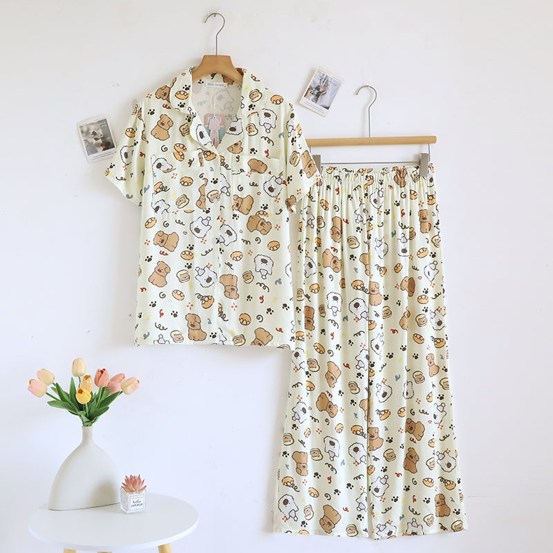 ชุดนอน Muslin Pajamas Organic bamboo รุ่น (A1047 B1047 E1047) | ชุดนอนผู้หญิง
