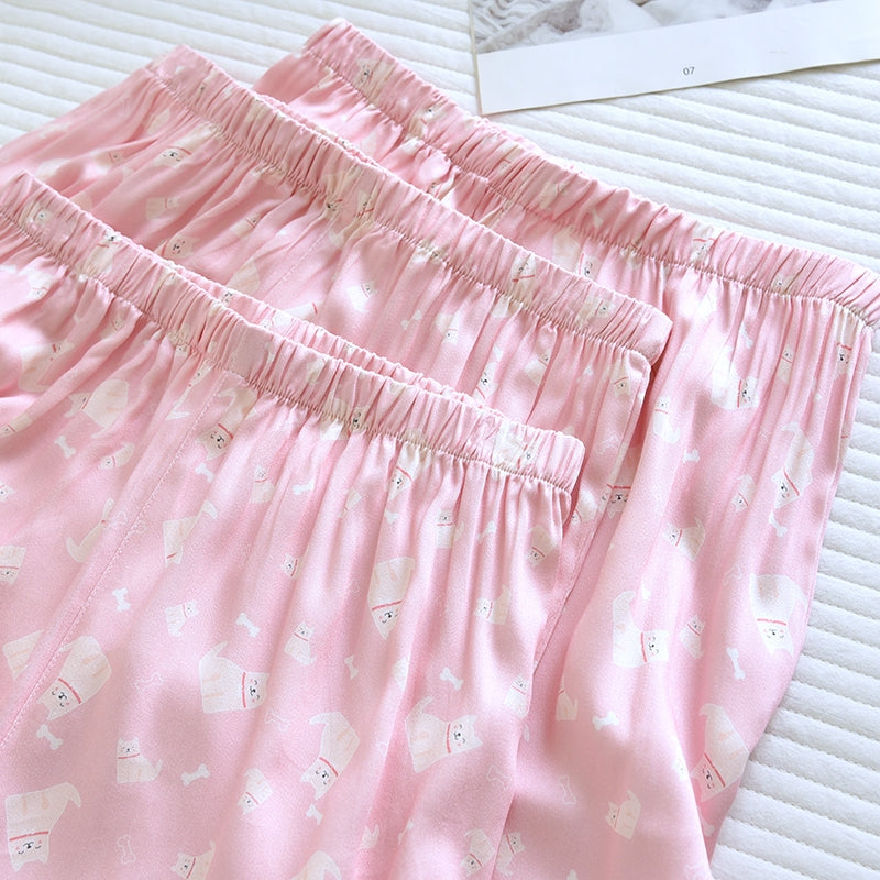 ชุดนอน Muslin Pajamas Organic bamboo รุ่น Wooffy Love (A1053 B1053 E1053) | ชุดนอนผู้หญิง