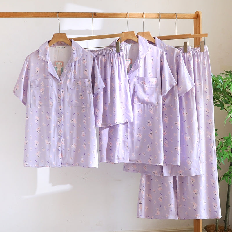 ชุดนอน Muslin Pajamas Organic bamboo รุ่น Twinkle Pup (A1054 B1054 E1054) | ชุดนอนผู้หญิง