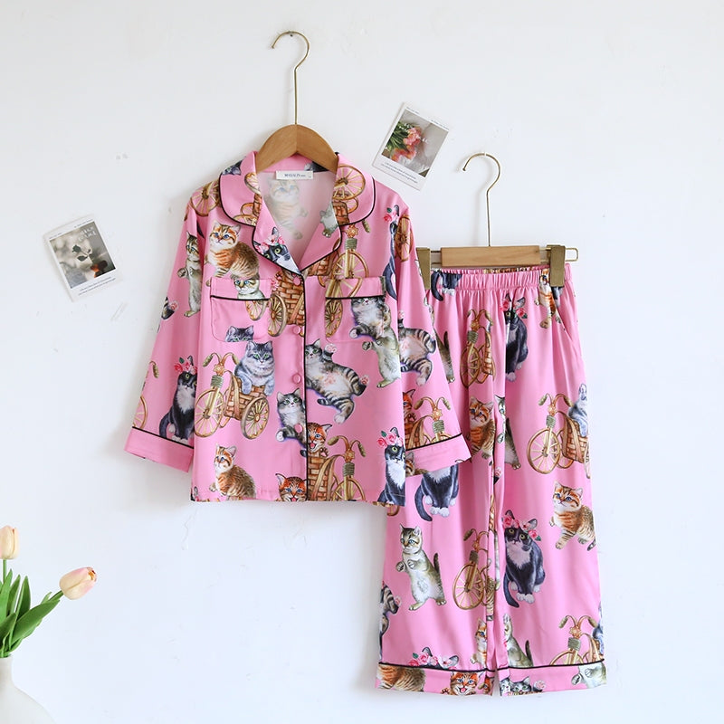 ชุดนอน Muslin Pajamas Collection Muslin Pet รุ่น Whisker Wheels (N5132 T5132 M5132) | ชุดแม่ลูก