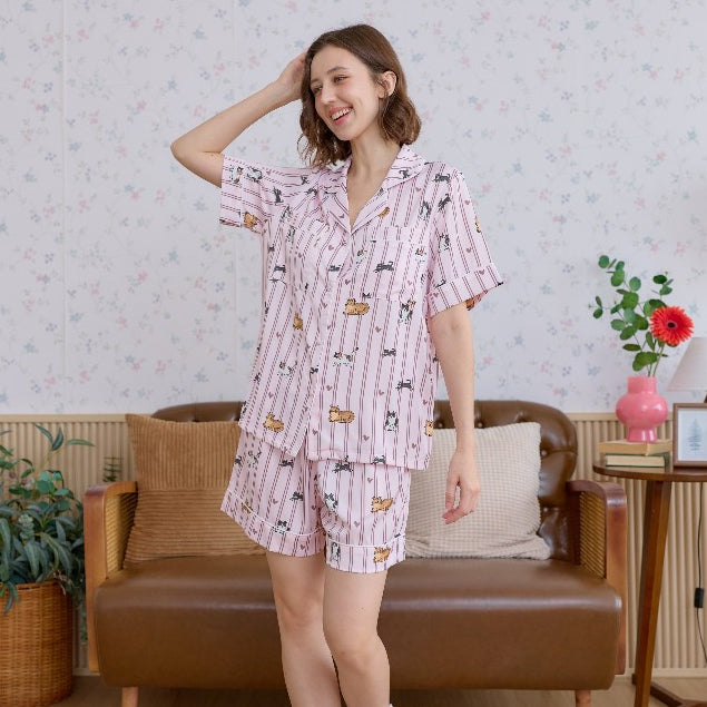 ชุดนอน Muslin Pajamas Collection Muslin Pet รุ่น Purrfect Dream (N3262 T3262) | ชุดนอนผู้หญิง