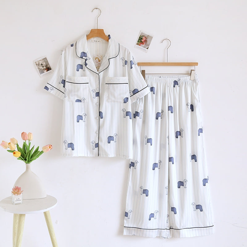 ชุดนอน Muslin Pajamas Muslin Pet รุ่น Puppy Muslin(5124 5125 5126)ชุดนอนผู้หญิง ชุดนอนเด็ก ชุดแม่ลูก