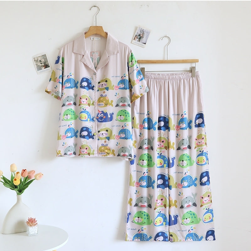 ชุดนอน Muslin Pajamas Silk Satin รุ่น (N5128 T5128 M5128) | ชุดนอนแม่ลูก,ชุดนอนผู้หญิง
