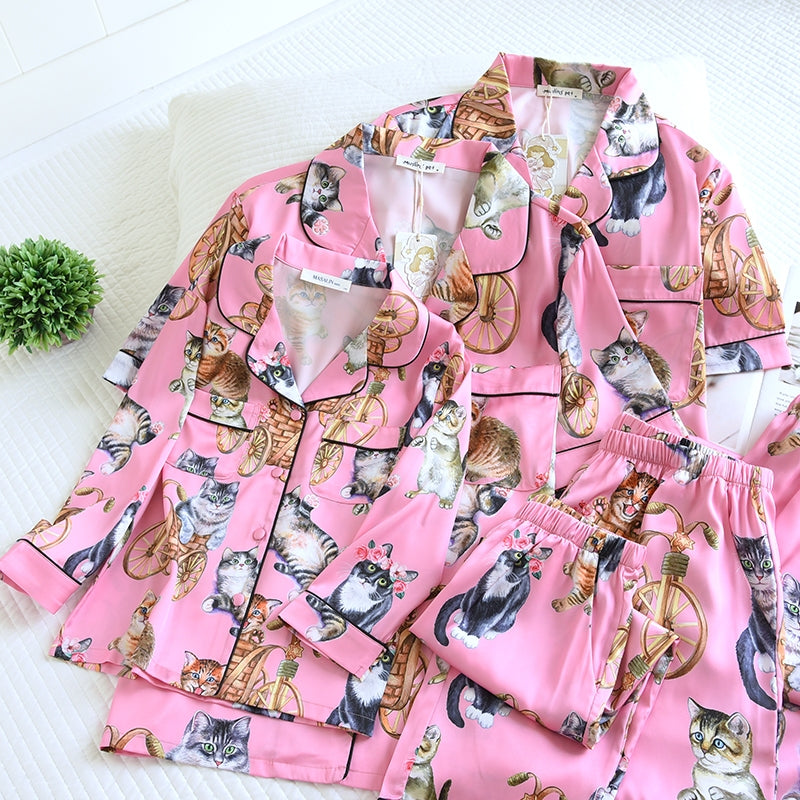 ชุดนอน Muslin Pajamas Collection Muslin Pet รุ่น Whisker Wheels (N5132 T5132 M5132) | ชุดแม่ลูก