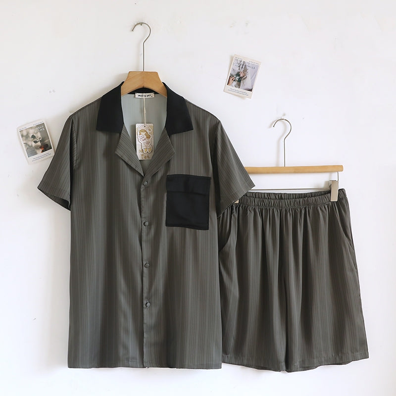 ชุดนอน Muslin Pajamas Collection Muslin Pet รุ่น Davy's Gray (N3267 T3267 Y3267 Y3268)|ชุดนอนคู่รัก