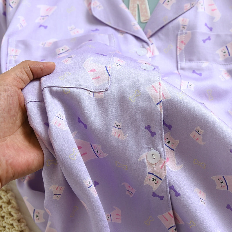 ชุดนอน Muslin Pajamas Organic bamboo รุ่น Twinkle Pup (A1054 B1054 E1054) | ชุดนอนผู้หญิง