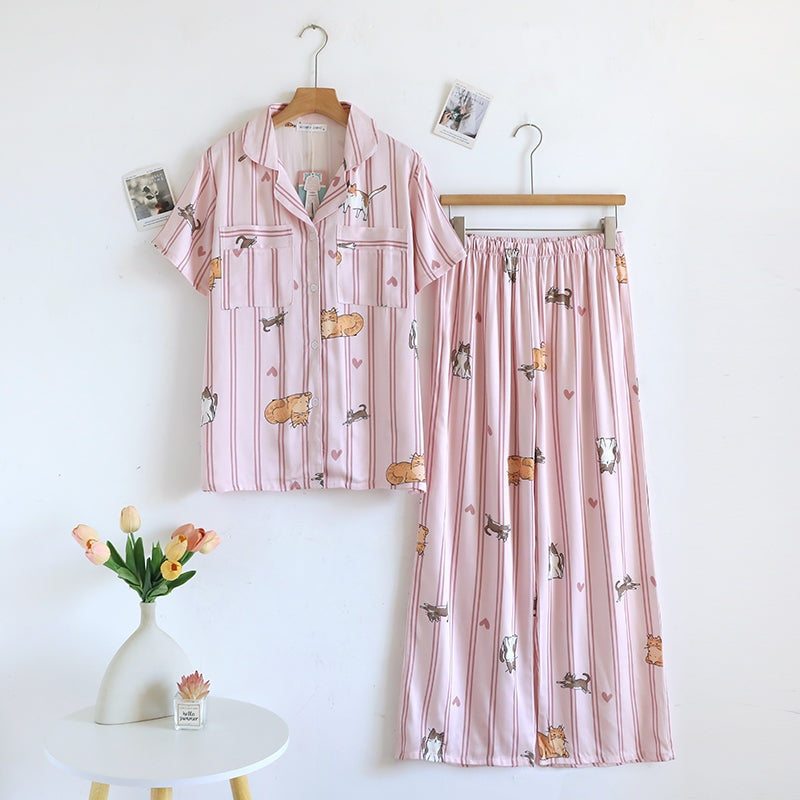 ชุดนอน Muslin Pajamas Organic bamboo รุ่น (A1046 B1046 E1046) | ชุดนอนผู้หญิง