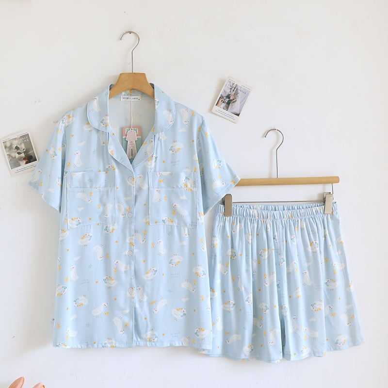 ชุดนอน Muslin Pajamas Organic bamboo รุ่น Goosey Garden (A1057 B1057 E1057) | ชุดนอนผู้หญิง